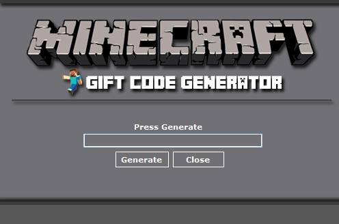 Free Online Minecraft Gift Code Generator No Download No Survey